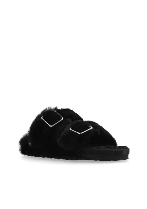 Ciabatte in shearling arizona in nero Birkenstock 1774 - donna BIRKENSTOCK 1774 | 1029990BLK